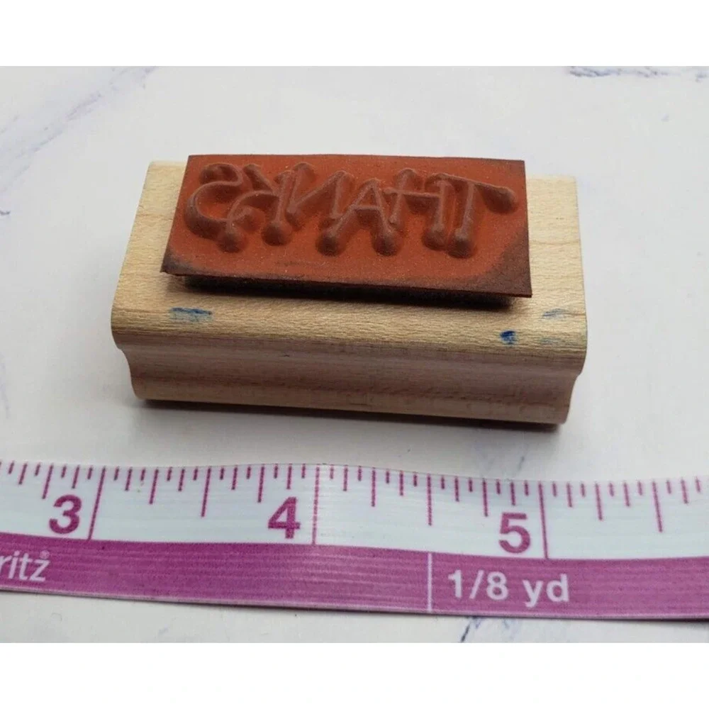 Mixed Lot of 10 Wood Mounted Rubber Stamps Nature Party Thanks